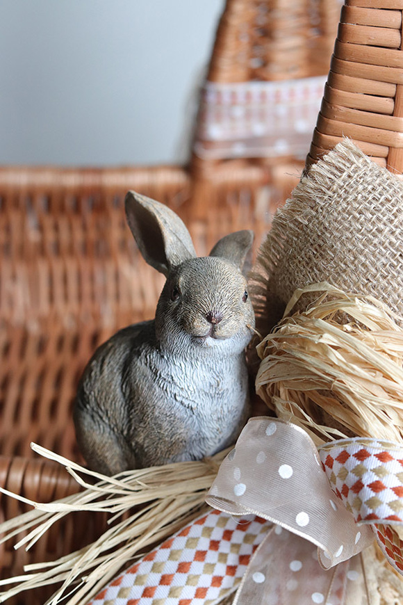Boho Bunny, dekorowany koszyczek wielkanocny