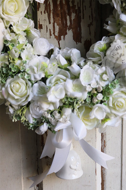 wianek dekoracyjny, Komunijny Biel 3, śr.40cm  