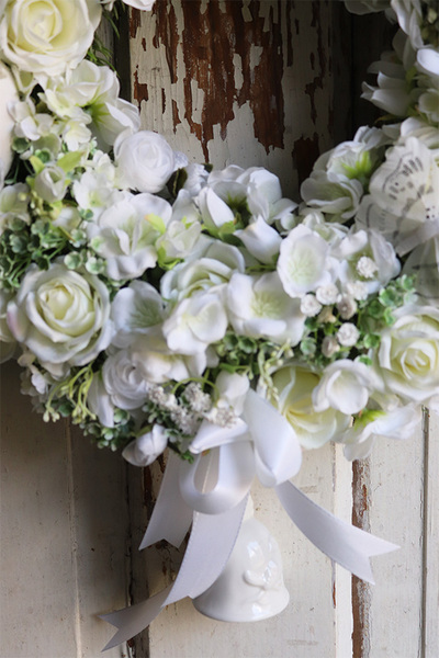 wianek dekoracyjny, Komunijny Biel 3, śr.40cm  