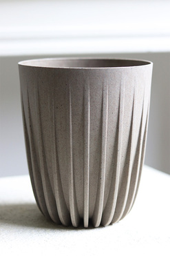 Mira Eco, osłonka doniczka, beżowa, wym.17x14cm