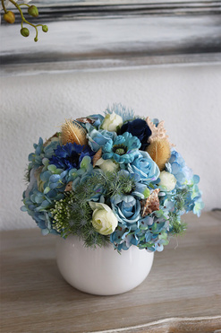 kompozycja marynistyczna z muszlami, Moko Oceania White, wym.29x22cm 