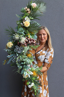 Besina, dekoracyjna girlanda kwiatowa, dł.150cm