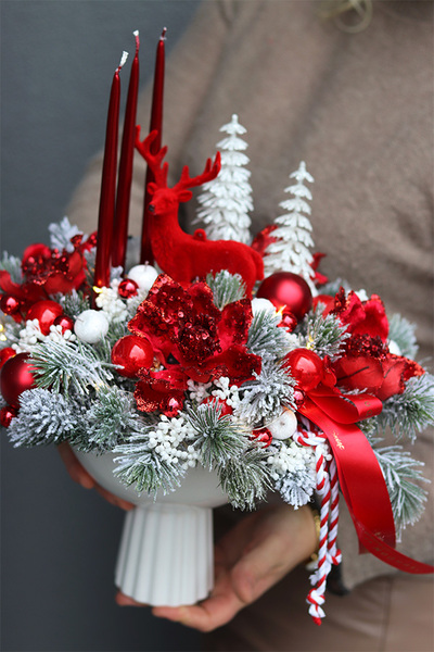 Isabelle Winter, świąteczny stroik w pucharze