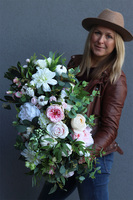 Białe Dynie, kompozycja jesienna w koszu