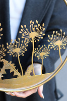 Złota Łąka, metalowy wianek dekoracyjny zawieszka