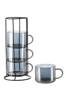 Peters, komplet filiżanek w stojaku, A, 4 sztuki, poj.350ml