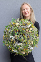 W Gnieździe, wiosenny wianek z gałązek