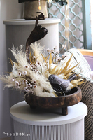 Benicjana, boho wiosenny stroik z ptaszkiem