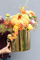 Złota Jesień, kompozycja / stroik jesienny, wym.40x50x32cm