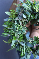 Boho Gretra, zielony wianek z eukaliptusem