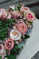 kompozycja nagrobna z napisem, Serce Berino, wym.17x50x33cm    