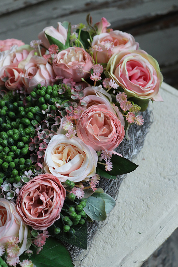 kompozycja nagrobna z napisem, Serce Berino, wym.17x50x33cm    