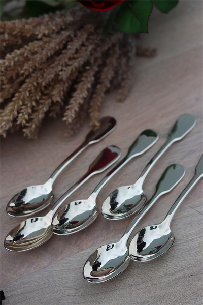 posrebrzane łyżeczki do herbaty Aplis, komplet 6szt. w ozdobnym pudełku