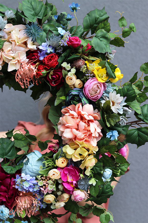 bardzo duży barwny wianek, Marietta Summer 2