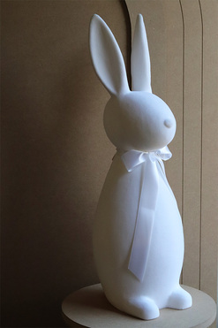 Bunny the Star, figurka wielkanocna zajączek, biały, wys.68cm