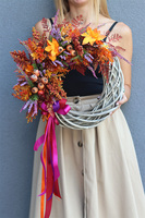 Ambre, asymetryczny jesienny wianek