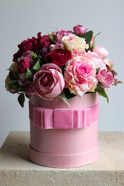 Julia 2, różowy flowerbox, wys.27cm 