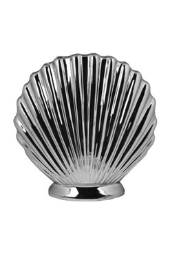 Pacific New, wazon muszelka  / muszla, srebrny, wym.22x10x23.5cm