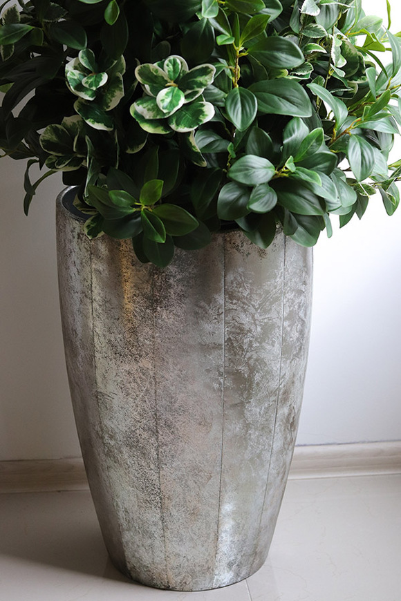 New Green Srebrna Bajka, drzewko sztuczne kolumnowe w donicy