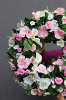 Bratki&Stokrotki, wianek dekoracyjny na drzwi