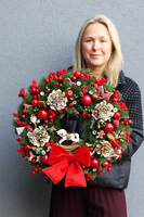 Holly Jolly Christmas, świąteczny wianek na drzwi