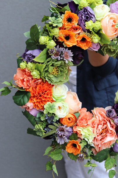 Kolorowa Faeria, wianek na drzwi