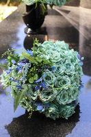 Mint Heart Volcan, dekoracja nagrobna serce z dedykacją