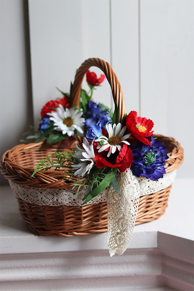 Wielkanoc na Mazowszu, dekorowany koszyczek wielkanocny