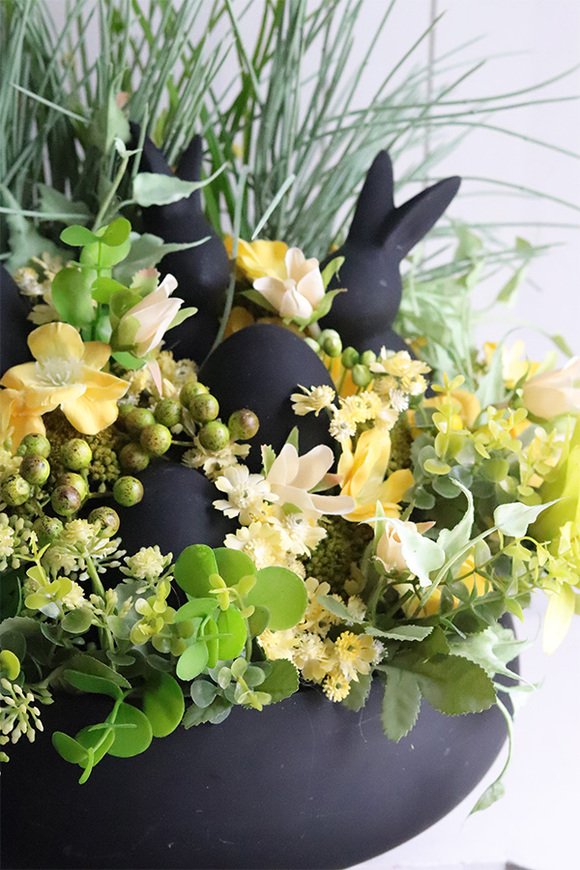 Black&Yellow, stroik wielkanocny w misie