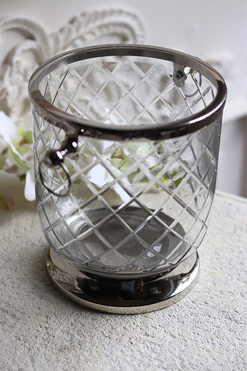 cooler wiaderko na lód, Lux Villa Silver Glamour, wym.18x15.5cm