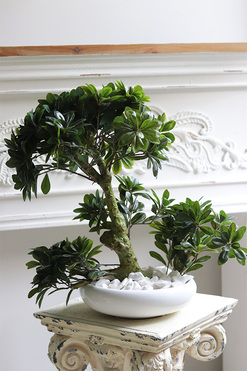 Bonsai Japan White, sztuczna roślina w donicy, wys.55cm