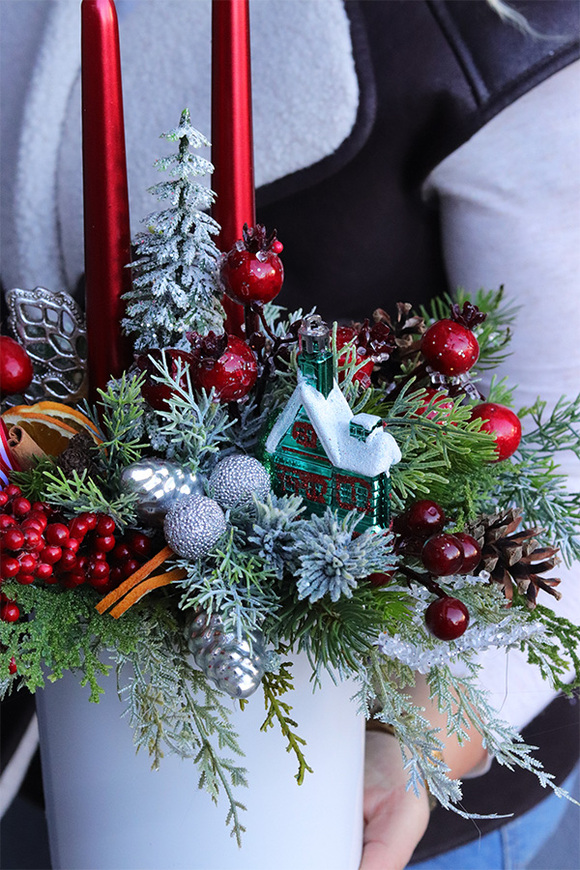 Święta w Domu, świąteczny stroik ze świecami