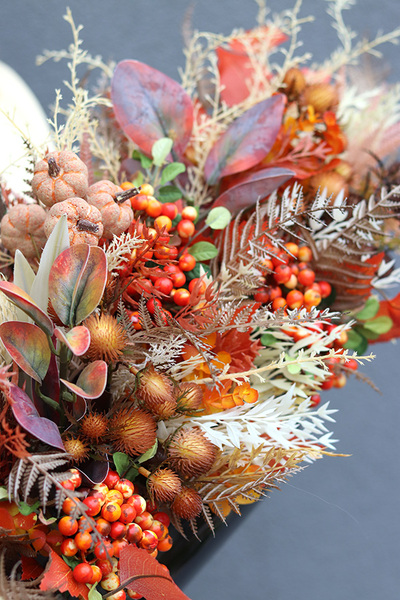 Premium Moko Autumn, jesienna kompozycja kwiatowa, wym.35x100cm