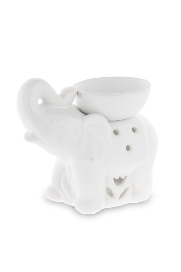 Elephant, ceramiczny kominek zapachowy, biały