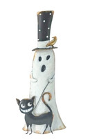 Halloween 1B, metalowa figurka duch / duchy, wym.23x11x53cm 