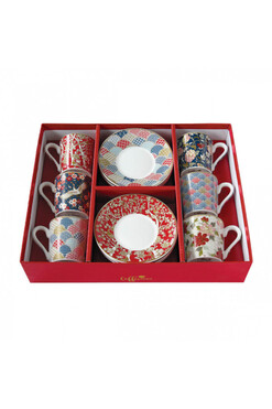 Coffeemania Okinawa, komplet filiżanek do espresso dla 6 osób, 12 elementów