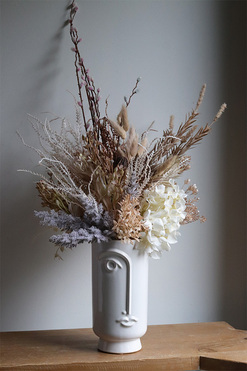 Boho Cream Personal 2, kompozycja kwiatowa w wazonie, wys.69cm 