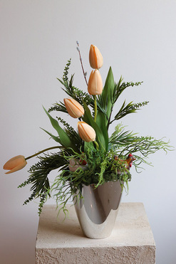 Doris Spring, stroik wiosenny z kurami, wym.46cm