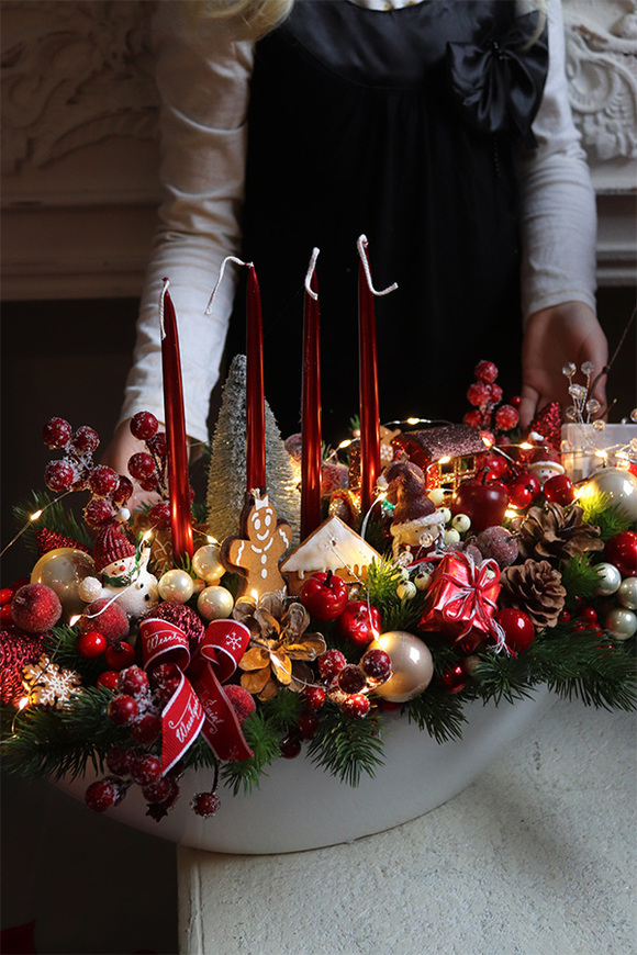 Moko Christmas Laos, adwentowy stroik świąteczny LED