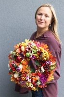 Ulanna Pumpkins, jesienny wianek z owocami