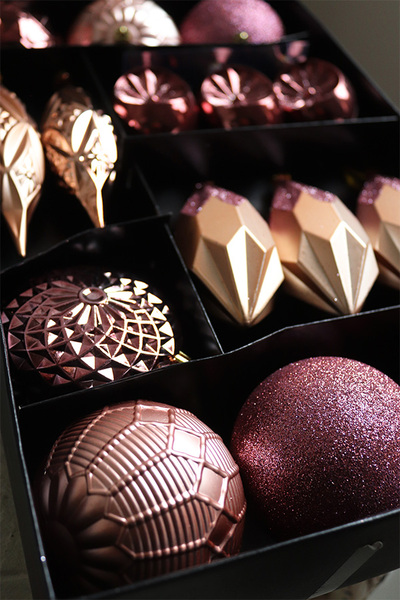 Paris, komplet bombek, różowo-złote