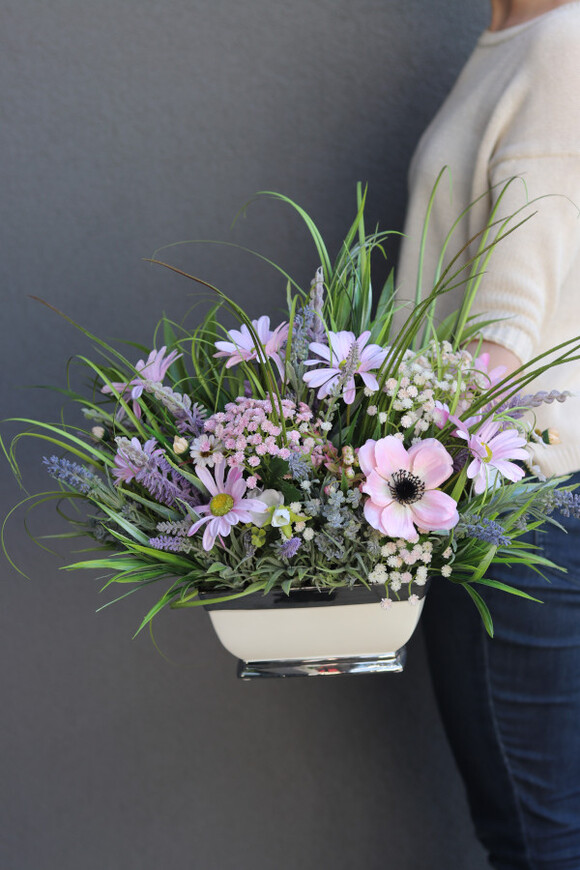 Meadow, kompozycja z traw i kwiatów	