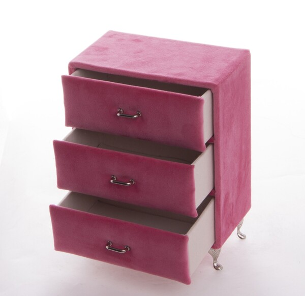 szkatułka / szufladki Florencja Malina, wym.19.5x15x9.5cm