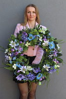 Heretera, duży wianek na drzwi