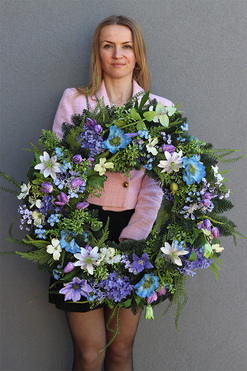 Heretera, duży wianek na drzwi, śr.66cm