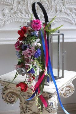 Angelo Garden Mazovia, lampion nagrobny z kwiatami, wys.40cm 