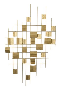 geometryczny decor ścienny, Mondrian Gold, wym.85.5x65x3cm 