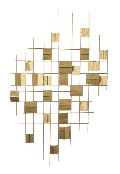 geometryczny decor ścienny, Mondrian Gold, wym.85.5x65x3cm 
