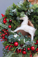 Zaczarowany Konik, świąteczny wianek na drzwi