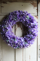 bogaty wianek z fioletowych hortensji, Betti, śr.60cm